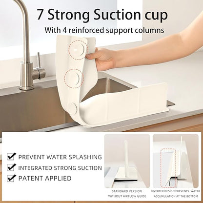 23" Ultra Silicone Sink Splash Guard Released in 2025/Dec, Self-Draining Water
