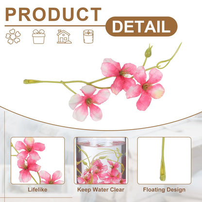 uxcell 24Pcs Floating Flowers for Centerpieces, Pink White Pea Flower Silk Faux Flower Heads for Floating Candles Vases Filler Party Home Table Wedding Centerpieces Decoration