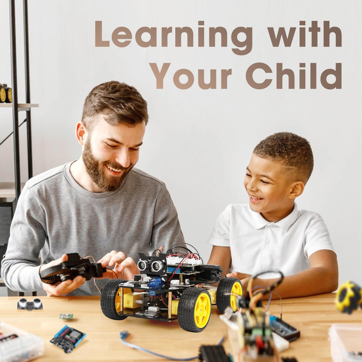 ACEBOTT Robotics Kit for Kids Ages 8-12 12-16, Smart Robot Car Kit Compatible with Arduino & Scratch, STEM Toys Coding Robot Kit with App Control, STEM Gifts for Kids and Teens