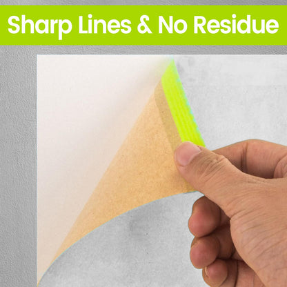 ADHES Pre-Taped Masking Paper for Painting, 3 Rolls 24 Inch x 50 Feet Tape and Drape Painters Paper Roll with Masking Tape, Automotive Paint Masking Paper for Cars, Walls, Floors, Furniture Protection