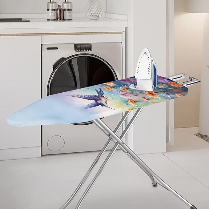 Floral Bird Ironing Board Pad, Extra Thick Heavy Duty Padded