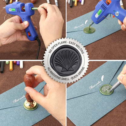 40 Pcs Glue Gun Sealing Wax Sticks for Wax Seal Stamp, Black Wax Sealing Glue Gun Sealing Wax Sticks Mini Glue Stick, Great for Wedding Invitations,Christmas Gift (Black)