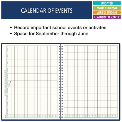 Elan Publishing Company Combination Wide Plan and Record Book: One Efficient 8-1/2" X 11" Book for Lesson Plans and Grades Combines 8WPL and R9310 - (WC-8)