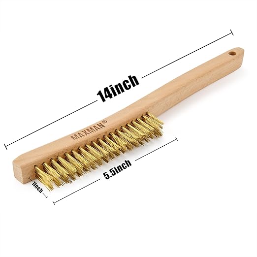 MAXMAN Brass Brush, Soft Brass Bristle, Wire Brushes
