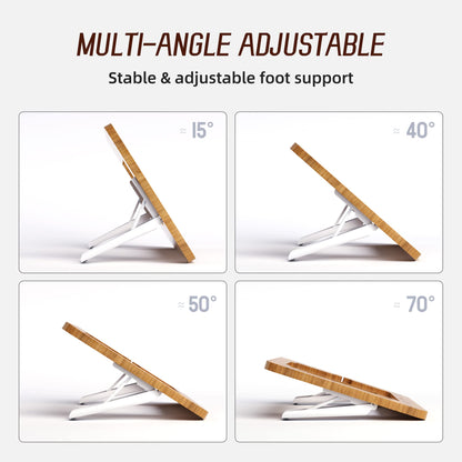 AFOOYO Wooden Tablet Drawing Stand - Portable & Adjustable 5 Angles for Laptop,Laptop Stand Riser,Compatible with 12.9/13 inch iPad Pro(3rd-6th Gen)