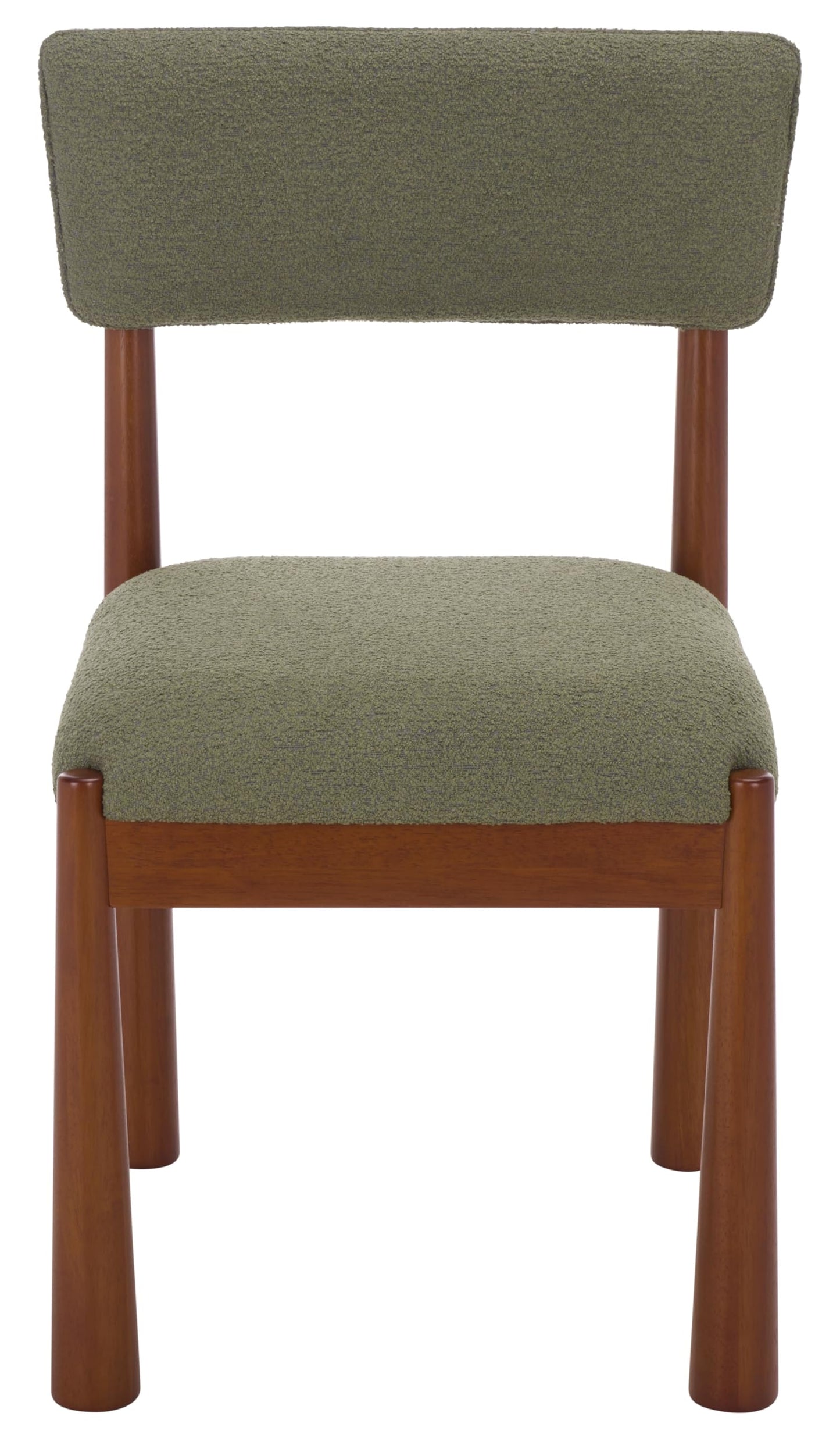 SAFAVIEH Home Collection – Koki Walnut & Green Upholstered Dining Chair, Padded Seat & Back (DCH9222D)