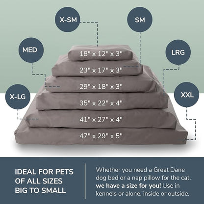 Naturepedic Organic Pet Bed Cover - Washable Waterproof Mattress Protector - Removable Cover for Dog and Cat Bed - Large