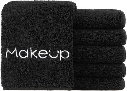 HOMEXCEL Makeup Remover Cloth 6 Pack, Premium Washable Soft 13x13 Inch Facial