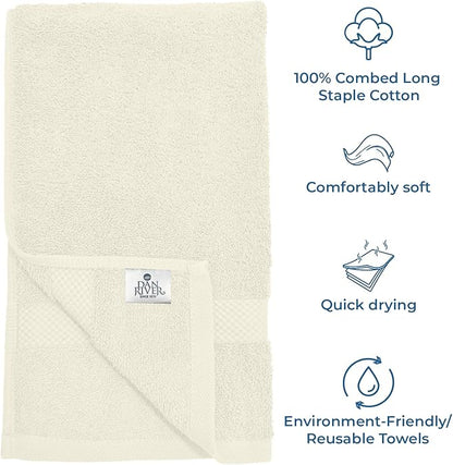DAN RIVER 6-Pack Premium Hand Towels