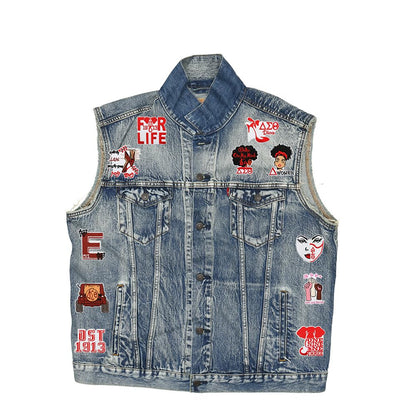 24 PCS Black Girl Patches Compatible with Delta Sigma Theta Sorority Embroidered Iron on Sew on Applique Patches for Shirts Backpacks Pants Clothes Coat Bags Jackets Vests Uniforms