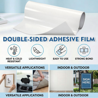 Eaasty 1 Roll 12" Width x 20 ft Length 468 Double Sided Adhesive Transfer Tape Sheet Roll for Bonding and Laminating