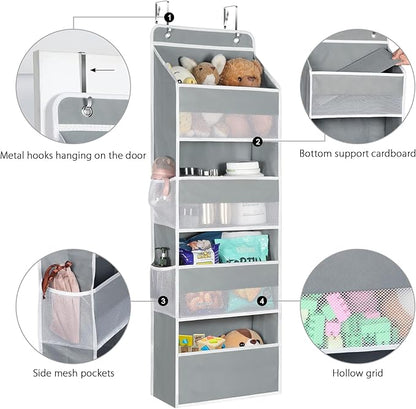 Univivi 4-Shelf Door Hanging Organizer Baby Door Storage Wall Mount Storage