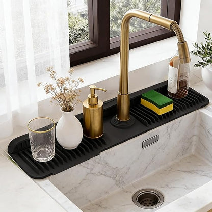 Silicone Faucet Mat for Kitchen Sink, Kitchen Sink Splash Guard Behind Faucet