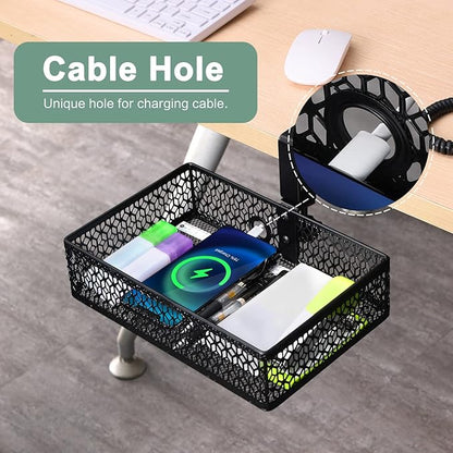 ROSYLINE Drawer Under Desk Storage Organizer, Clamp on Desk Drawer, Under Desk