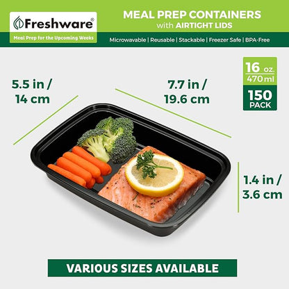 Freshware Meal Prep Containers 1 Compartment