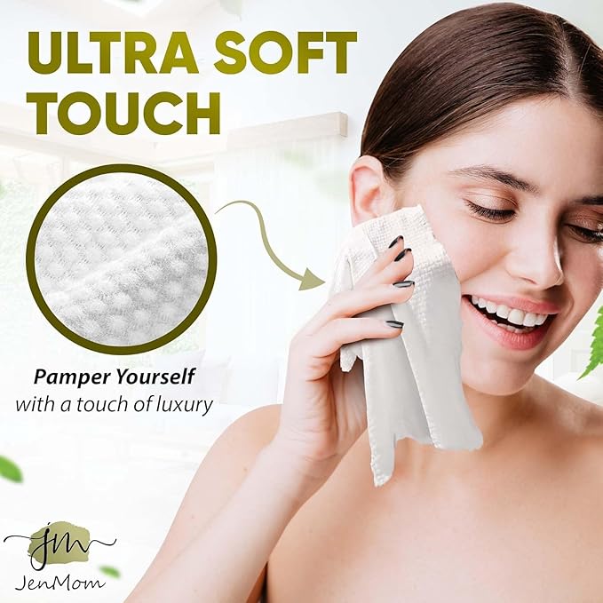 Disposable Face Towels – 200 Count Biodegradable Dry Wipes