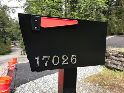 2 Inch Mailbox Numbers, Chrome Door Address Sign Number Stickers for Aprtment Office Home Room, Self Adhesive Install, Metal Shining, Suit for Outside or Indoor.(Silver, 2" - Set of 20)