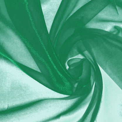 Manyshofu Green Organza Fabric by The Yard - 60 Inch Wide, 10 Yard Soft Sheer Fabric Silky Organza Tulle Fabrics Chiffon Fabrics for DIY Wedding Dress Bridal Decorations Fashion Craft