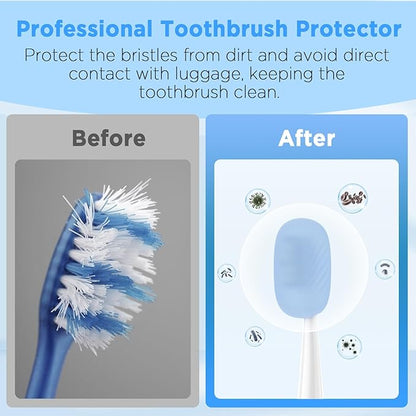Toothbrush Covers Caps 6 Pack, Silicone Toothbrush Head Protector Replacement