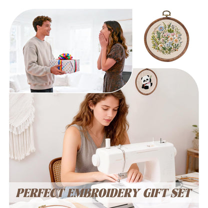 4 Inch Small Embroidery Hoops, 12 Pcs Embroidery Hoop Round Imitated Wood Rubber Hoop Rings Display Frame for Cross Stitch, DIY Art Craft Sewing & Hanging Ornaments (4 in)
