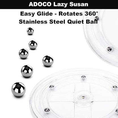 2 Tier Lazy Susan, 10.6 Inch Clear Makeup & Skincare Organizer, Bathroom Countertop Perfume Organizer