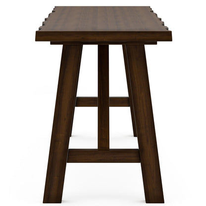 Furniture of America AKI Farmhouse 54-inch Rectangle Wood Dining Bench with Live Edge Design, Seats 3 for Dining Room, Kitchen, Walnut Brown