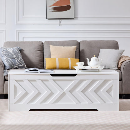 XDliv 55.1” Storage Bench, Extra Large Entryway Bench with Storage,Storage Chest with 2 Safety Hinges,Blanket Storage,Shoe Storage Chest for Bedroom,Living Room,Easy Assembly. (White)