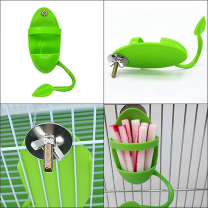3pcs Cuttlebone Holder for Bird Cage, Plastic Cage Feeding Holder Parakeets, Cockatiels, Budgies and Finches