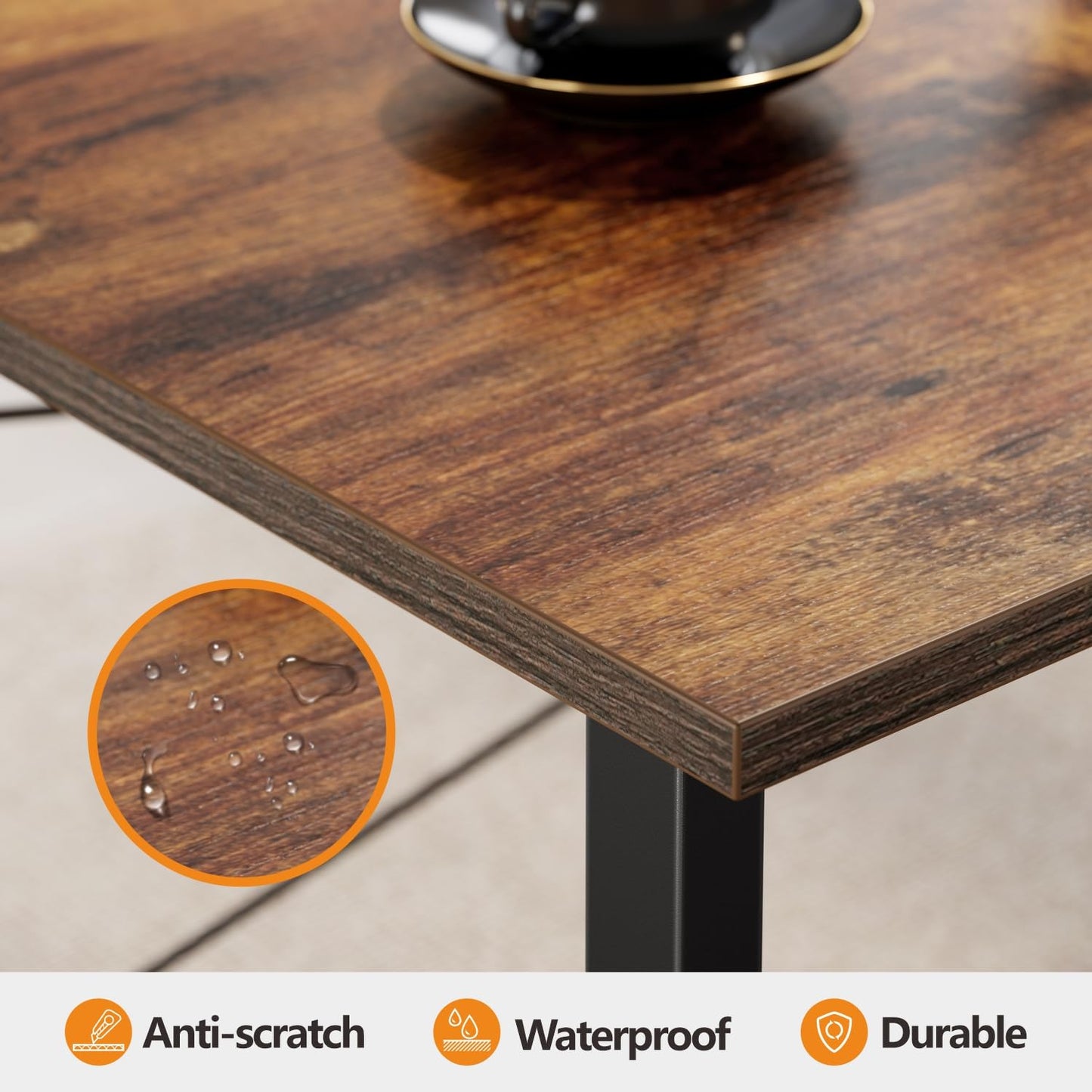 CubiCubi Computer Desk, 32 inch Small Home Office Desk for Small Spaces, Modern Simple Style for Home, Office, Study, Writing, Rustic Brown