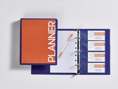 Avery Clear Business Card Organizer Pages for 5.5" x 8.5" Mini Binders, Pack of 5 Holds 40 Cards, 4 Packs, 20 Pages Total (76025)