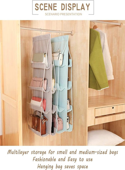 AARAINBOW 1 Pack Hanging Handbag Purse Organizer, Hand Bag Organizer Space