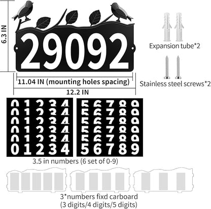 Metal Address Numbers for House, Address Plaque, Waterproof, Rustproof Address Sign for Yard Home Office Street Yard Mailbox