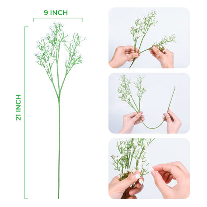 LYLYFAN Babys Breath Artificial Flowers,12 Pcs Gypsophila Faux Flowers for Wedding Party Home Garden Decoration