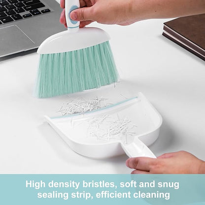 NACENA Small Dust Pan and Brush Set, Mini Broom and Dustpan Set Small Hand