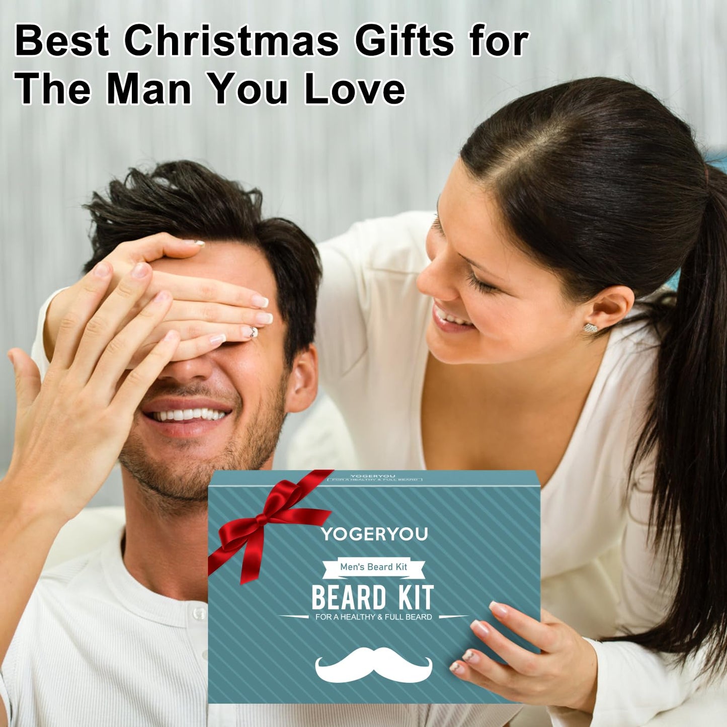 YogerYou Beard Kit,Beard Grooming Kit W/Straight Razor,2 PACK Beard Oil,Beard Wash,Balm,Brush,Comb,Scissors Mens Birthday Christmas Gifts for Men Boyfriend Husband Beard Shaping Shaving Kit