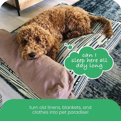 Molly Mutt Huge Dog Bed Cover - I Don’t Like Mondays Print - Measures 36" x45"x5"- 100% Cotton - Durable - Breathable - Sustainable - Machine Washable Dog Bed Cover