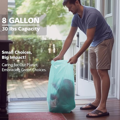 Biodegradable 8 Gallon Trash Bags, AYOTEE Garbage Bags 8 gallon, Compostable