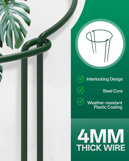 Breeze Touch 16 Pack Plant Support Stakes, 16 Inch Plant Stakes for Outdoor Plants, Peony Cage with 15 Pcs Green Lables, Peony Cages and Supports, Peonies Support Cages Flower Stakes for Plants