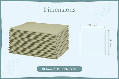 Organic Cotton Sage Flour Sack Kitchen Towels