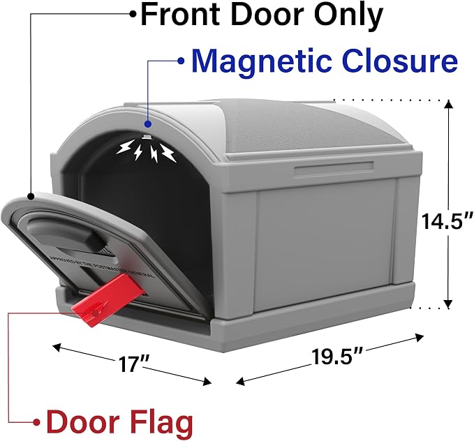 Simplay3 USPS T4 Extra Large Capacity XL Dig-Free Mailbox with Durable Double-Wall Construction, Weather-Resistant Design, and Easy No-Dig Installation, Steel Gray, Made in the USA