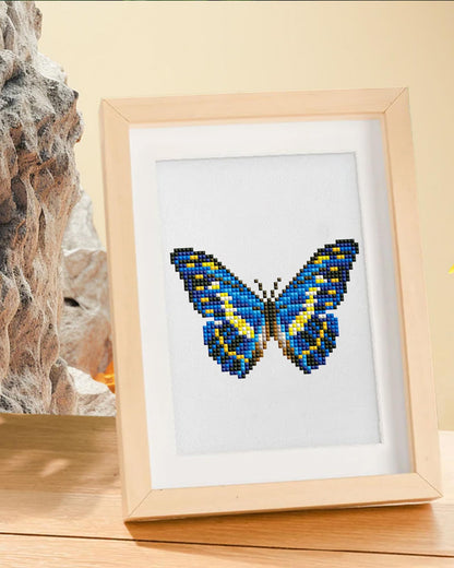 PeakLuv 12 Pcs Mini Diamond Painting Kits Butterfly, Small Diamond Art Kits for Adults, DIY Square Drill Butterfly Small Gem Art 1-Hour Painting for Home Desktop Decor, 6X7in