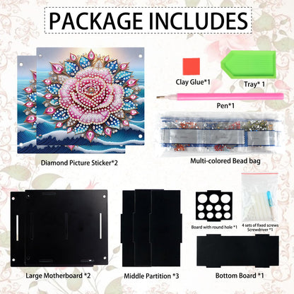 AiYuanzsh DIY 5D Diamond Painting Pen Holder Set – Floral Pencil Holder Craft Kit for Desk, Decorative Diamond Art Organizer for School, Office, and Home