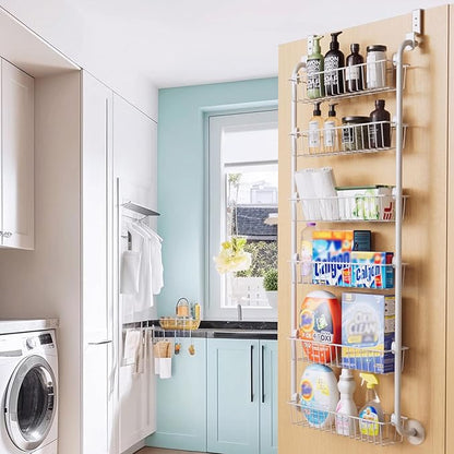 Delamu Over the Door Pantry Organizer, 6-Tier Pantry Organizers and Storage
