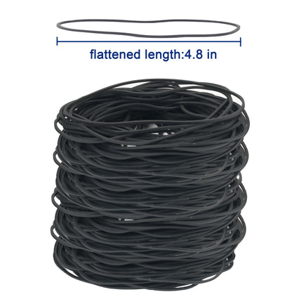 Rubber Bands for Balloon Arches 300pcs Black 4.8inch large heavy duty Stretchy Elastic Bands for Office Supplies Home Party Wedding Birthday Trash Cans File Folders