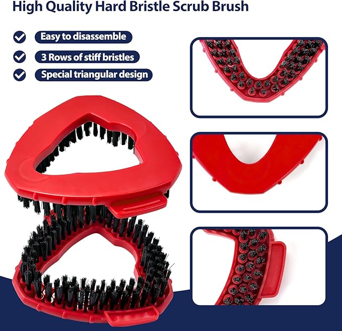 Spin Mop Scrub Brush Head, Hard Bristle Cleaning Scrubber Mop Head