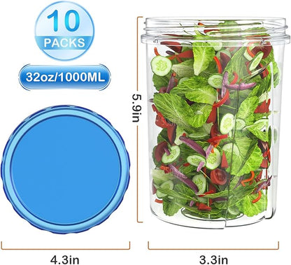 Food Storage Freezer Containers Clear Bottom