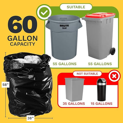 ToughBag 55 Gallon Trash Bags Heavy Duty