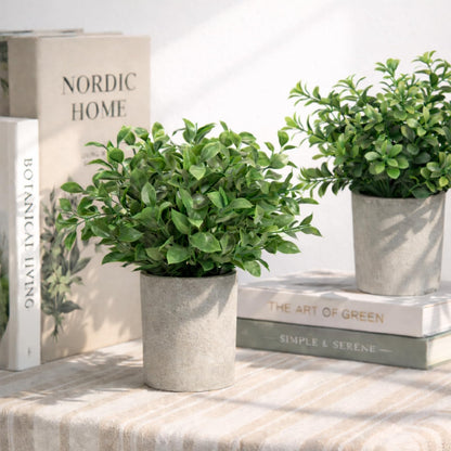 NyxGarden Small Plants Decor-Set of 3 Mini Artificial Plants, Lifelike Potted Greenery for Bathroom, Desk & Shelf Decor, No Maintenance Fake Plants for Home & Office Styling