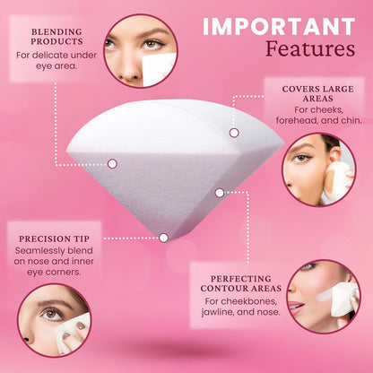 StansOut Memory Foam Makeup Sponge – No-Water-Needed Blender for Liquid, Cream & Powder Foundation – Airbrush Finish, Flawless Application