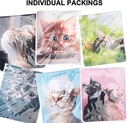 Anywind Microfiber Glasses Cleaner Cloth, Cute Cat Cleaning Clothes